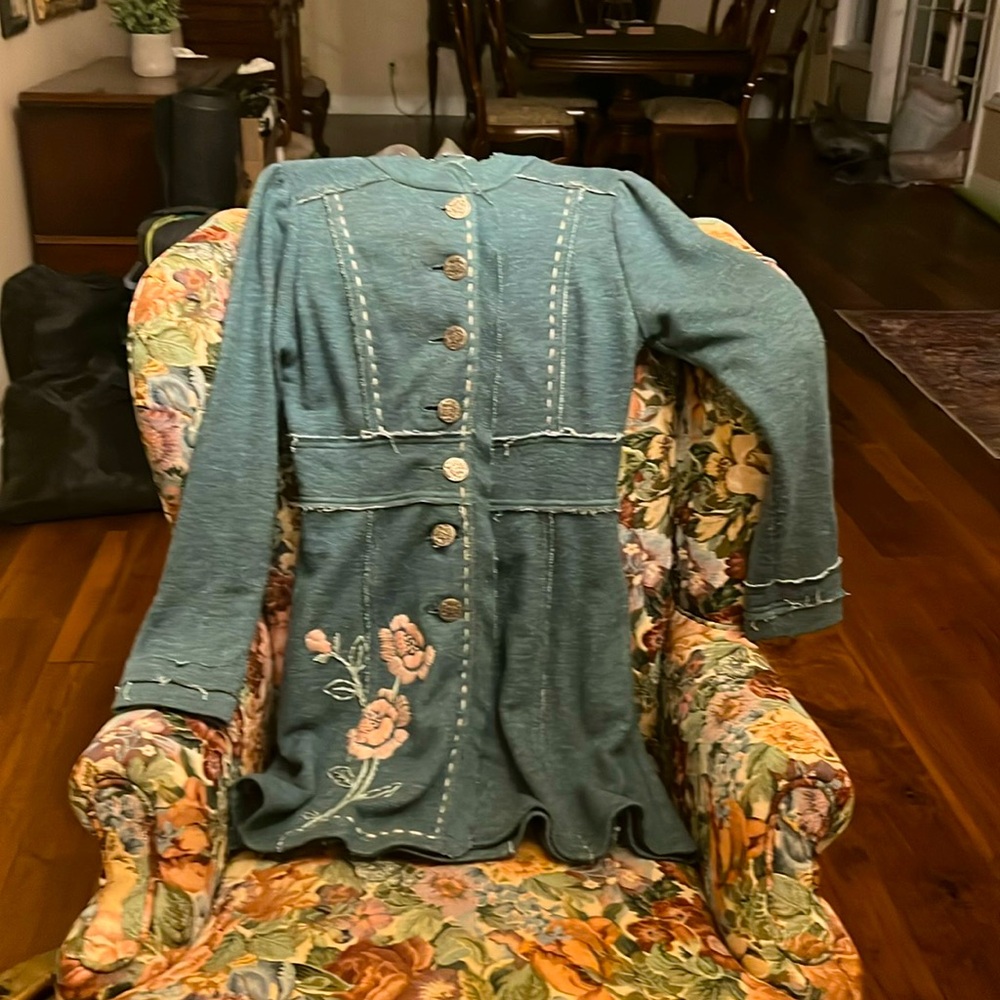 Soft knee length jacket